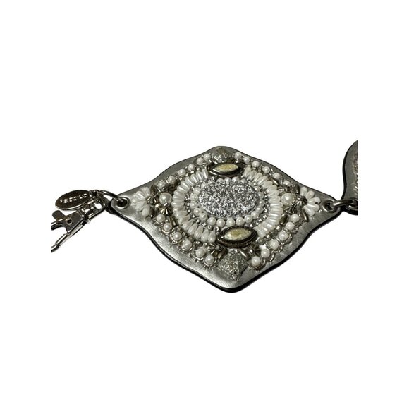 Chicos Multicolored Beaded Belt With Chain Link - Picture 3 of 5